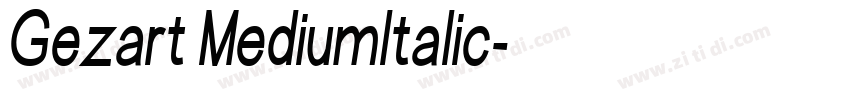 Gezart MediumItalic字体转换